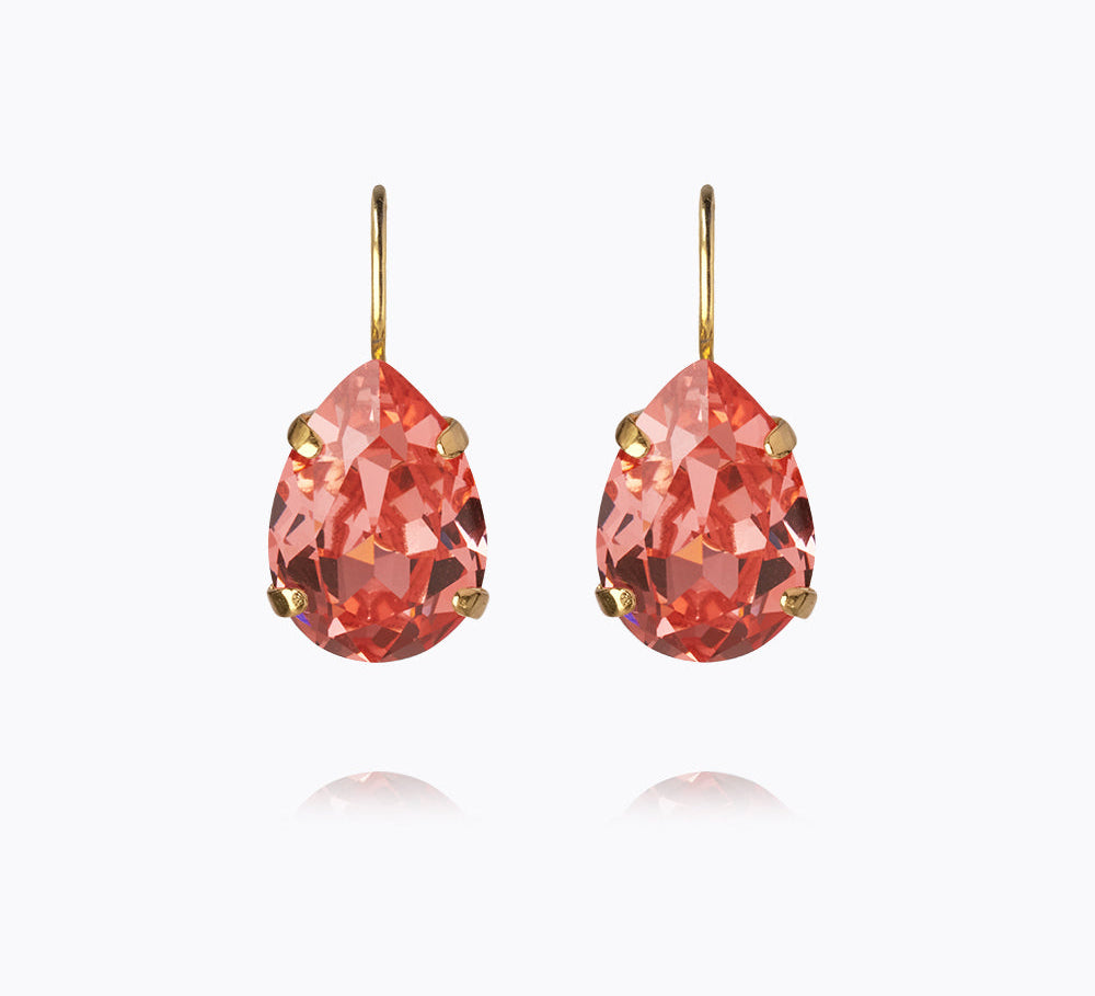 Caroline Svedbom - Mini Drop Clasp Earrings Rose Peach Gold