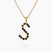 Caroline Svedbom - Mini Letter Black Necklace Letter S Gold