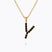 Caroline Svedbom - Mini Letter Black Necklace Letter Y Gold