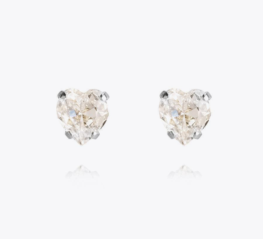Heart Earrings / Crystal