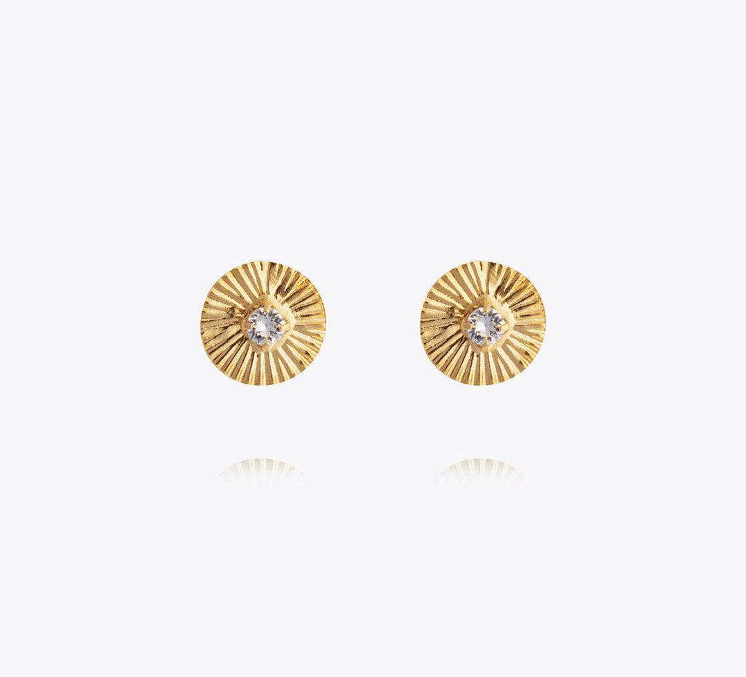 Caroline Svedbom - Odessa Stud Earrings Crystal Gold
