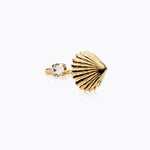 Caroline Svedbom - Mini Shell Ring Crystal Gold